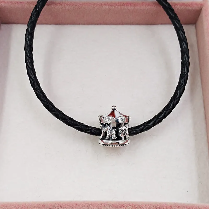 DHgate 925 Sterling Silver Christmas Carousel Charm Charms for European Pandora Style Jewelry Bracelets Necklaces Jewelry