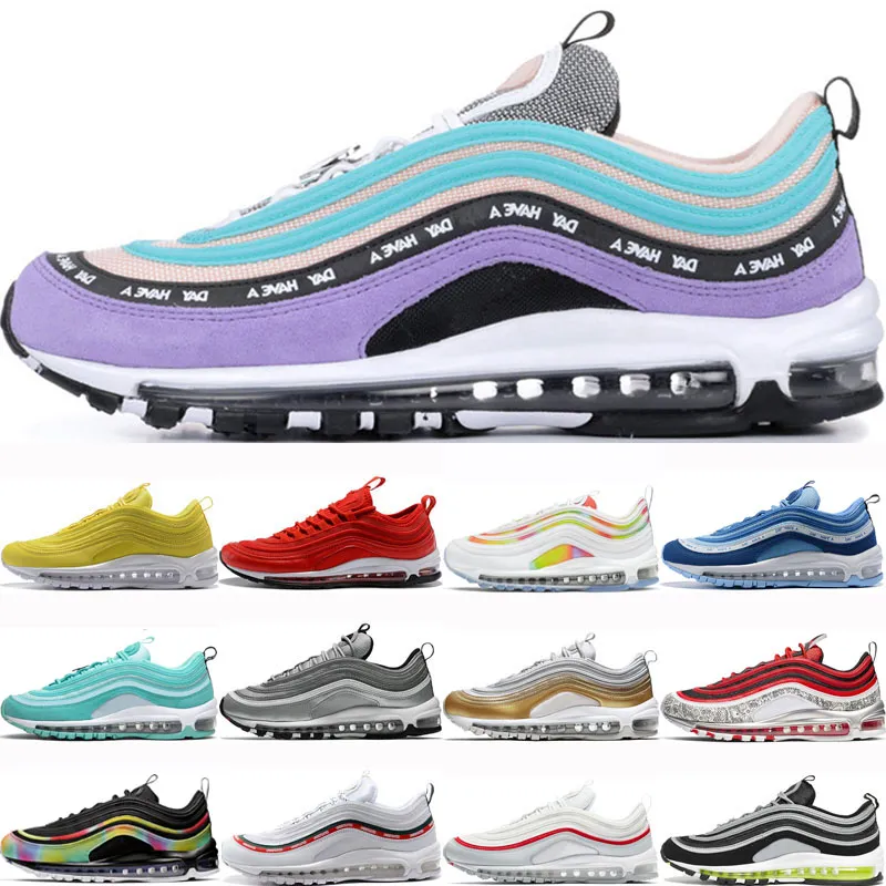 Nike max 97 airmax 97 Hombres Mujeres nd space violeta Zapatillas Triple blanco negro