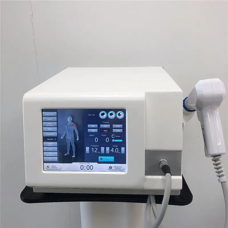Tıbbi Cihaz Ağrı Tedavisi için Shockwave Tedavisi / Ağrı Kazanması Şok Dalga Fizyoterapi Makinesi ED Kas Spazm Bileği