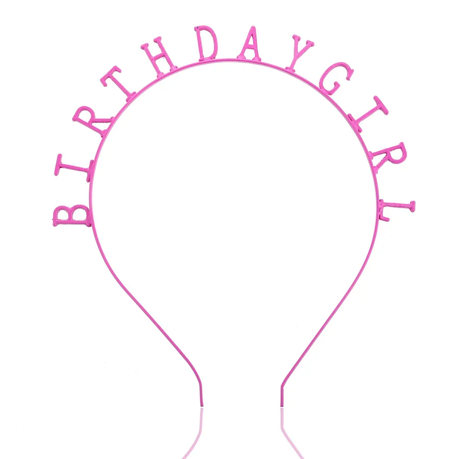 Toptan 2019 sınır ötesi doğum günü kız bandı birthdaygirl mektup tiara saç aksesuarları çevre koruma supplie ücretsiz kargo