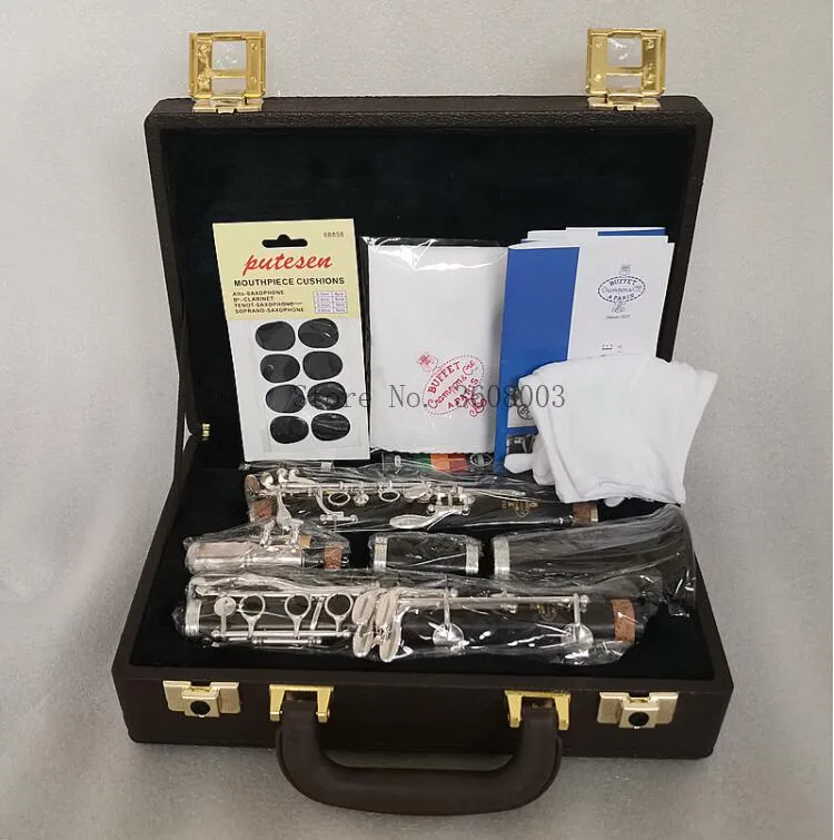 Klarinettbuffé E13 Modell Ny professionell Crampon BB klarinett | Silverpläterade 17 nycklar En fat Ny