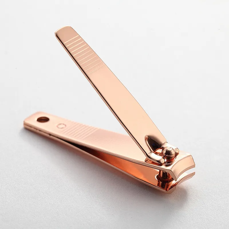 1pc Carbon Steel Professional Nail Clippers Hoge Kwaliteit Nail Cutter Rose Gold Repair Finger Teen Tools Finger Teen Scissors