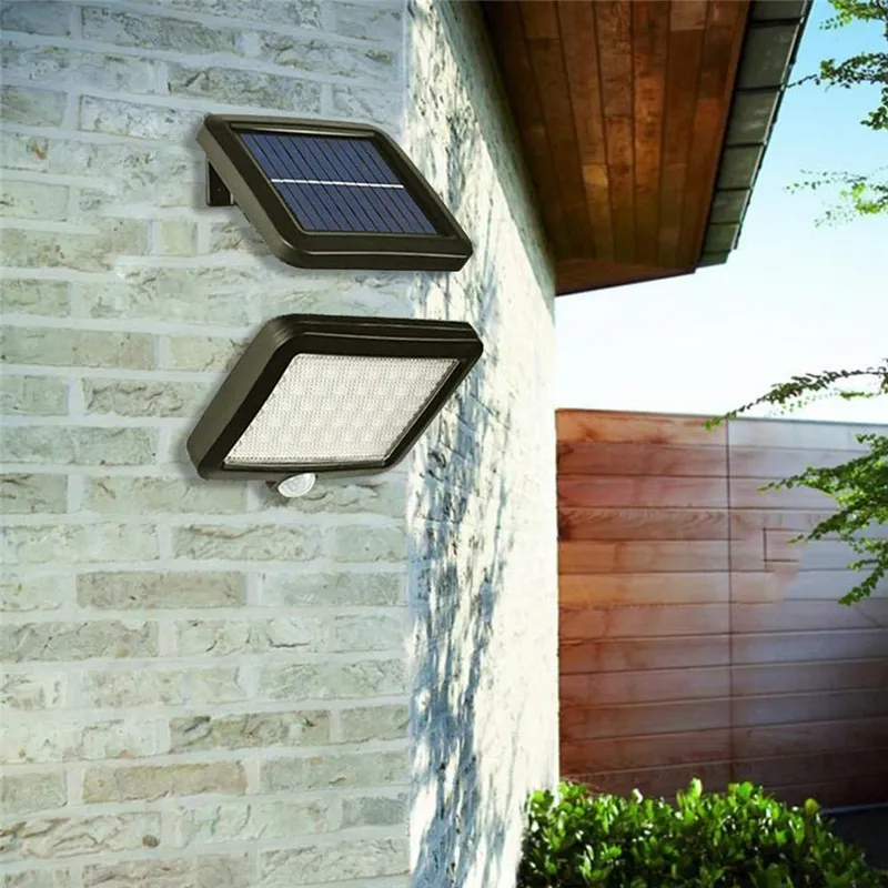 Solar Wall Lamp PIR Motion Sensor Lights 56 LED Security Emergency Street Garden Light for Indoor or Outdoor