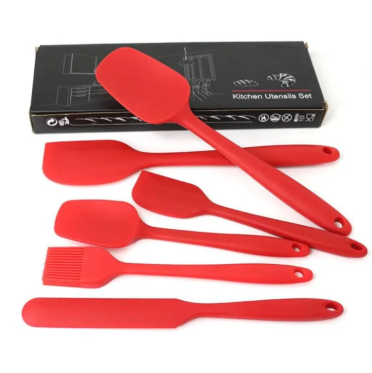 6pc Utensil Set, Red