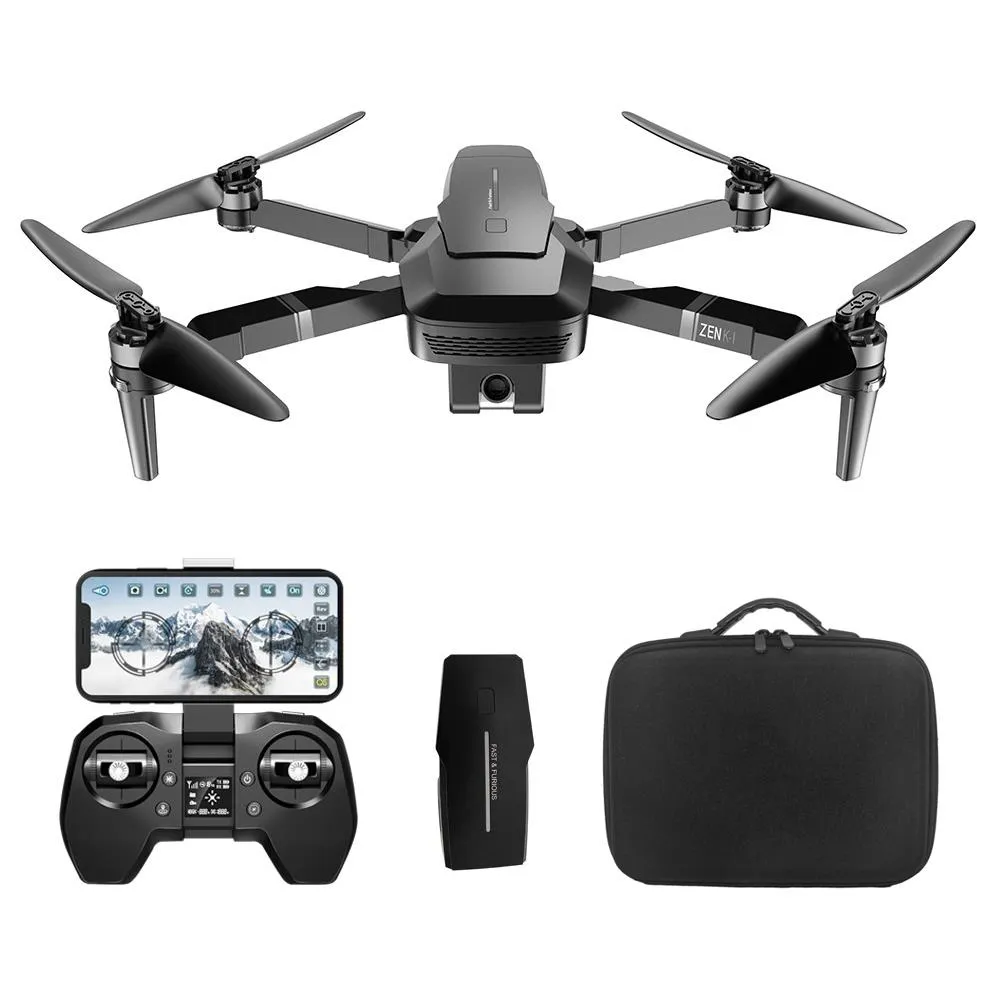 Visuo Zen K1 4K UHD 5G Wifi FPV GPS折りたたみ式RCドローンデュアルカメラの切り替え可能性50xズーム30分飛行時間 - バッグ付き2つの電池