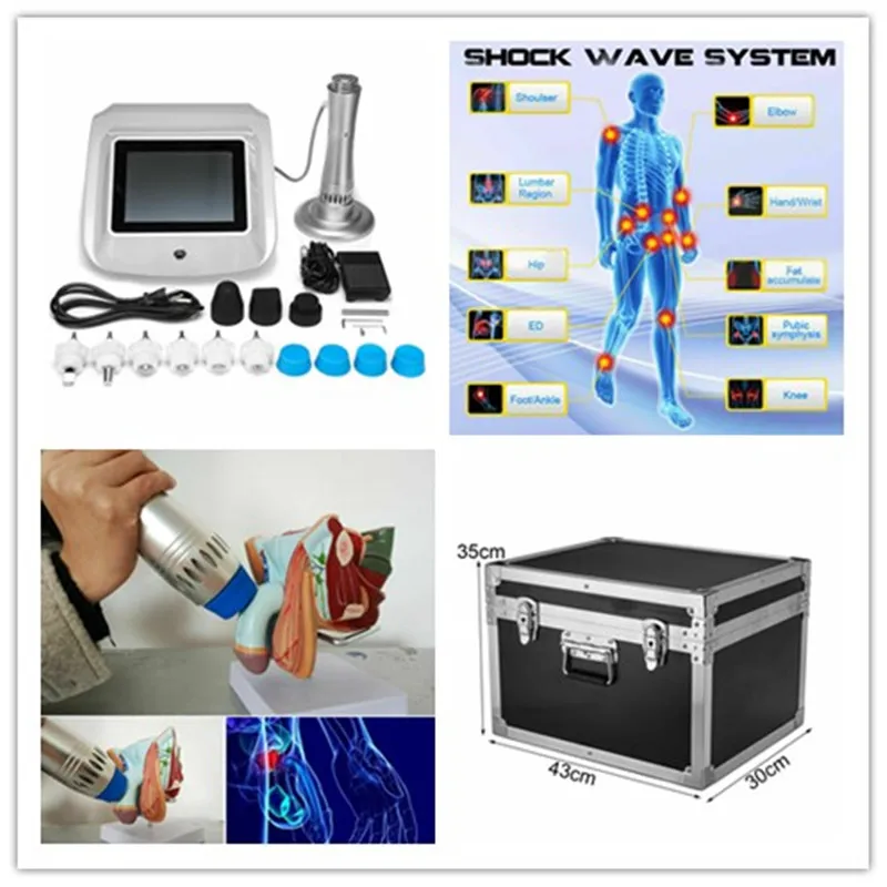 Skuteczna fizjoterapia fizjoterapii Shockwave Urządzenie do terapii dochodowej do zaburzenia erekcji Urządzenie do leczenia Mini ESWT Shock Wave