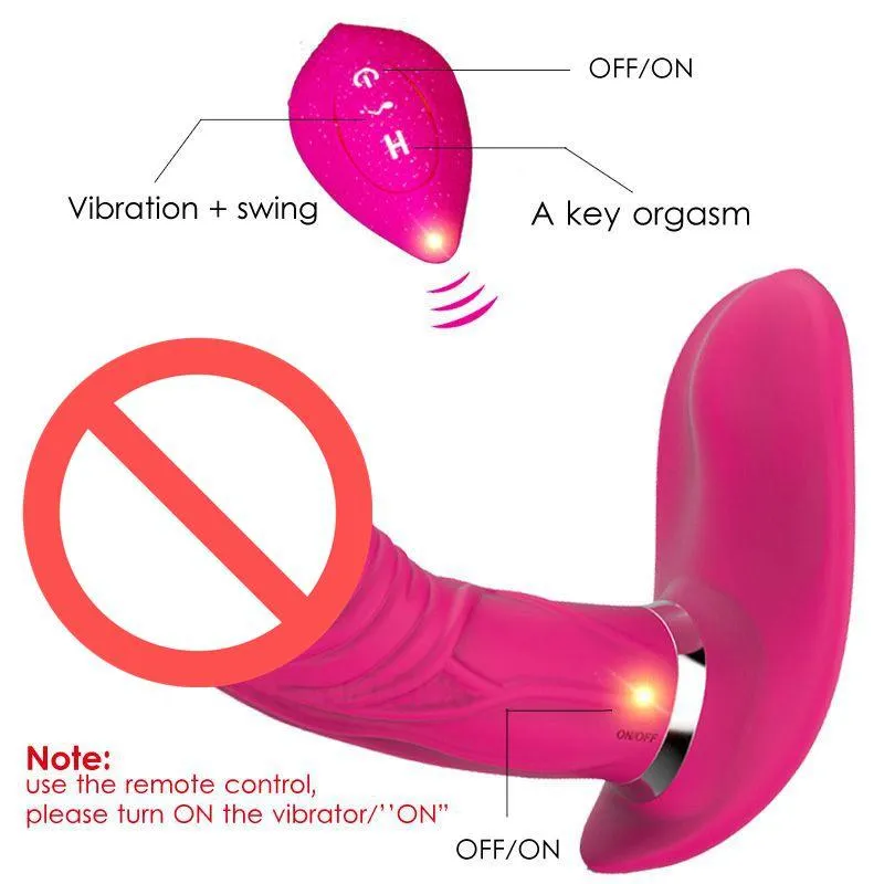 Heet vrouwelijke vlinder dildo vibrator USB draadloze afstandsbediening vibrators voor vrouwen volwassen seksspeeltjes swing vibrerende G spotstimulator