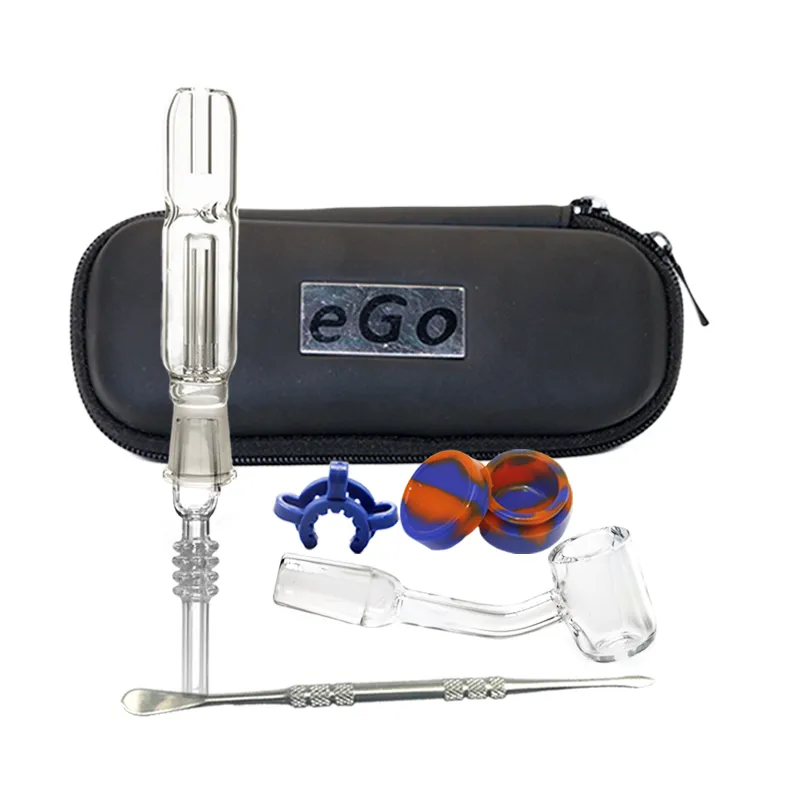 CSYC NC007 Kit per fumatori 10mm 14mm 18mm Mini tubo di vetro con quarzo Banger Nail Dab Straw Oil rig Bong per acqua in vetro