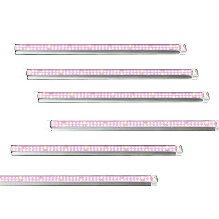 Full Spectrum LED Grow Light Red/Blue/White/UVA/IR 380-800NM led growth tube 1ft 2 3 4 Foot AC85~265V SMD2835 Pink Color