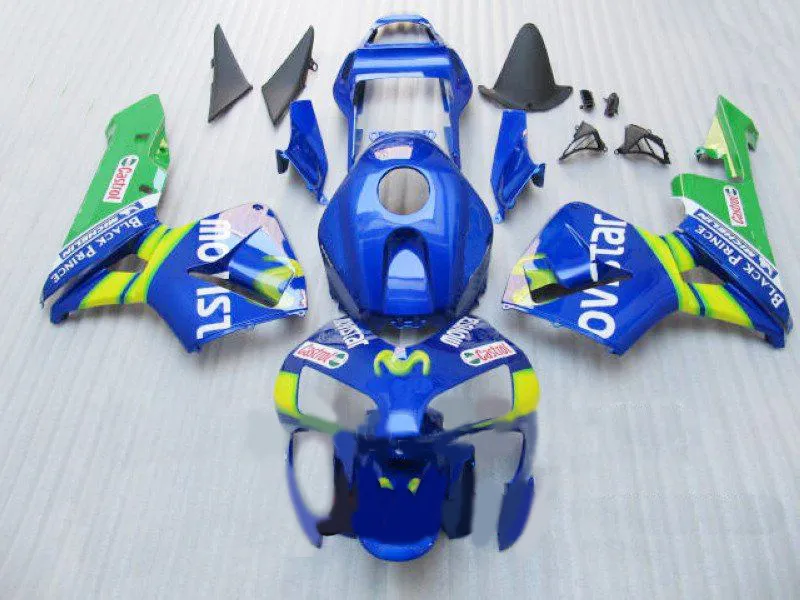 Kit de Carenagem da motocicleta para Honda CBR600RR 03 04 CBR 600RR F5 2003 2004 05 CBR600 ABS Azul verde Carenagens + Presentes HG55