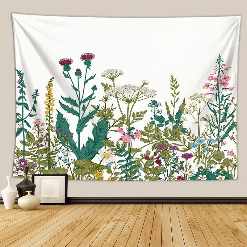 natur blomma tapestry blommig växt vägg hängande dekoration bondgård sovsal rum inredning stor tenture väggmålning