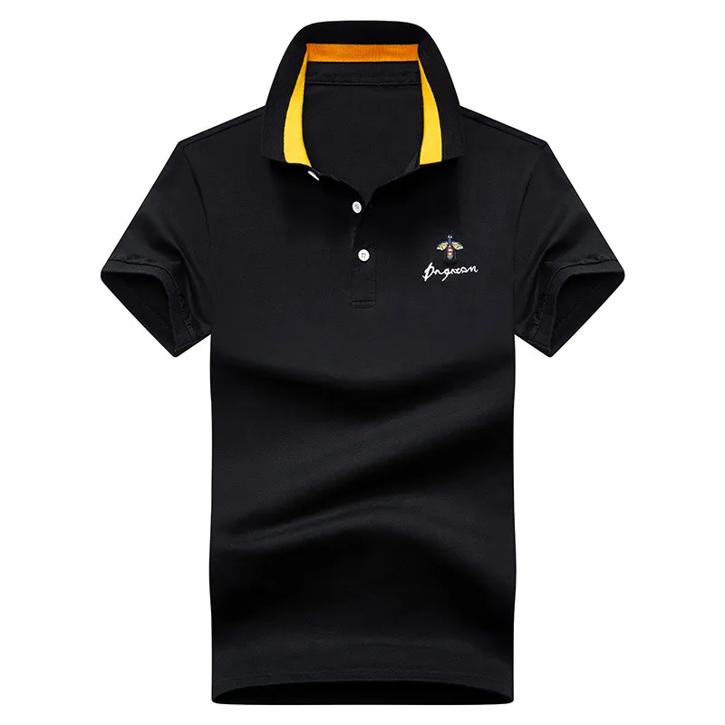 Летняя рубашка Men Casual Cotton Solid Color Poloshirt Мужская дышащий Tee Shirt Golf одежда для тенниса Новые