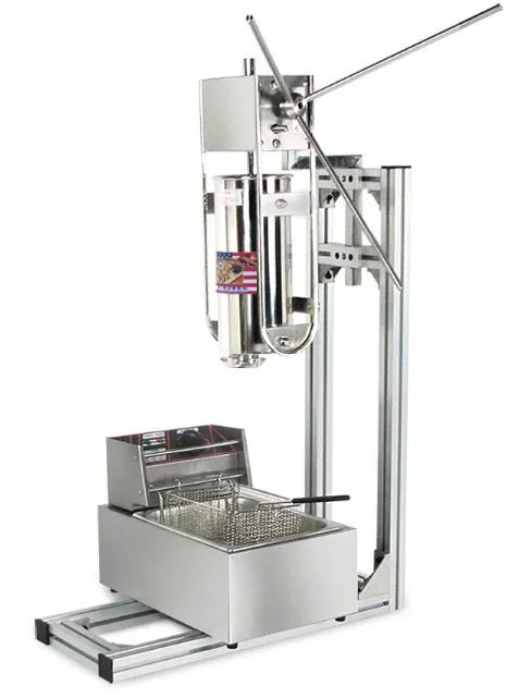 Voedselverwerking Commerciële roestvrijstalen handleiding 5L Spaanse Churro Maker Machine 6L Elektrische Frituur