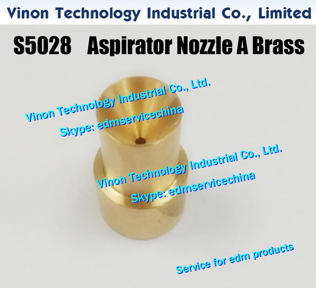 (1pc) 3051507 Brass Aspirator nozzle A S5028 Ø16xØ1.0x25mm for Sodic A280.A300.A320.A530 118005A, 3082520 edm ASPIRATOR BLOCK A