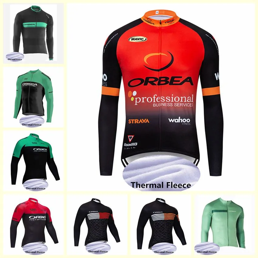 2019 ORBEA team Ciclismo invernale Maglia termica in pile Uomo maniche lunghe Ropa Ciclismo Abbigliamento da ciclismo Abbigliamento U101816