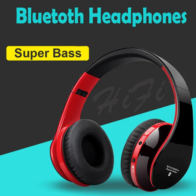 Blutooth Big Casque 오디오 무선 무선 헤드폰 헤드셋 Auriculares 블루투스 이어폰 (마이크 포함) 컴퓨터 헤드 폰 PC 용