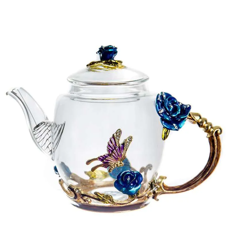 Clear Tea Pot Heat-resistant Glass Teapot With Filter Infuser Stainless  Steel