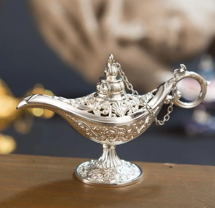 Classic Rare Hollow Legend Aladdin Magic Genie Lamp Finialss Incense  Burners Retro Wishing Oil Lamp Finials Home Decor Gift SN753 From  Linxi2015, $4.56