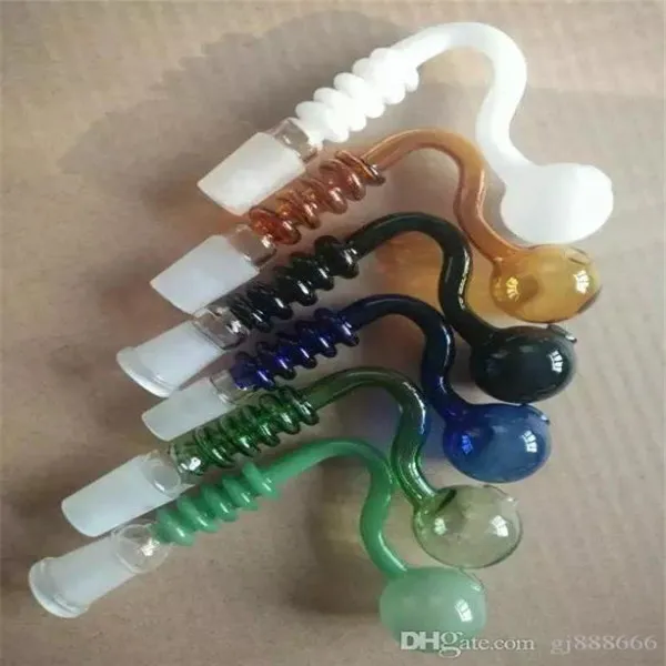 S bong verre de brûleur multi-tour, accessoires en verre coloré mini-fumeurs Pipes multi-couleurs Pipes main Meilleur verre cuillère tuyaux