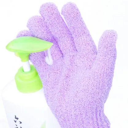 Wholesale-выплеснуть Scrubbing перчатки Ванна перчатки Душ Exfoliating Ванна Перчатка скруббер Сопротивление скольжению массаж тела Губка перчатки