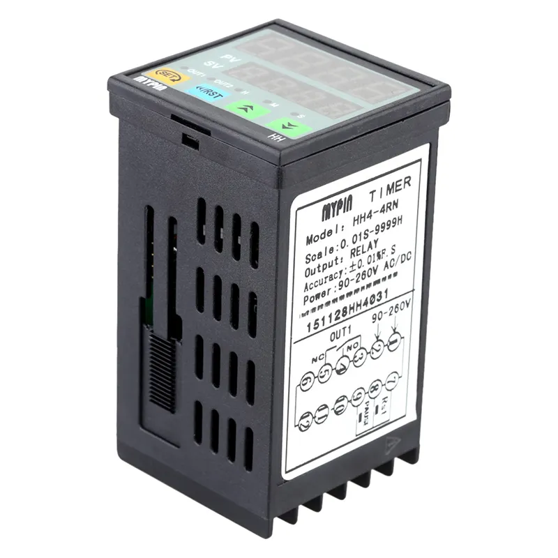 Freeshipping 4-stellige Anzeige 90-260 V AC/DC Digitaler LED-Timer Countdown-Zeitzähler für den industriellen Einsatz