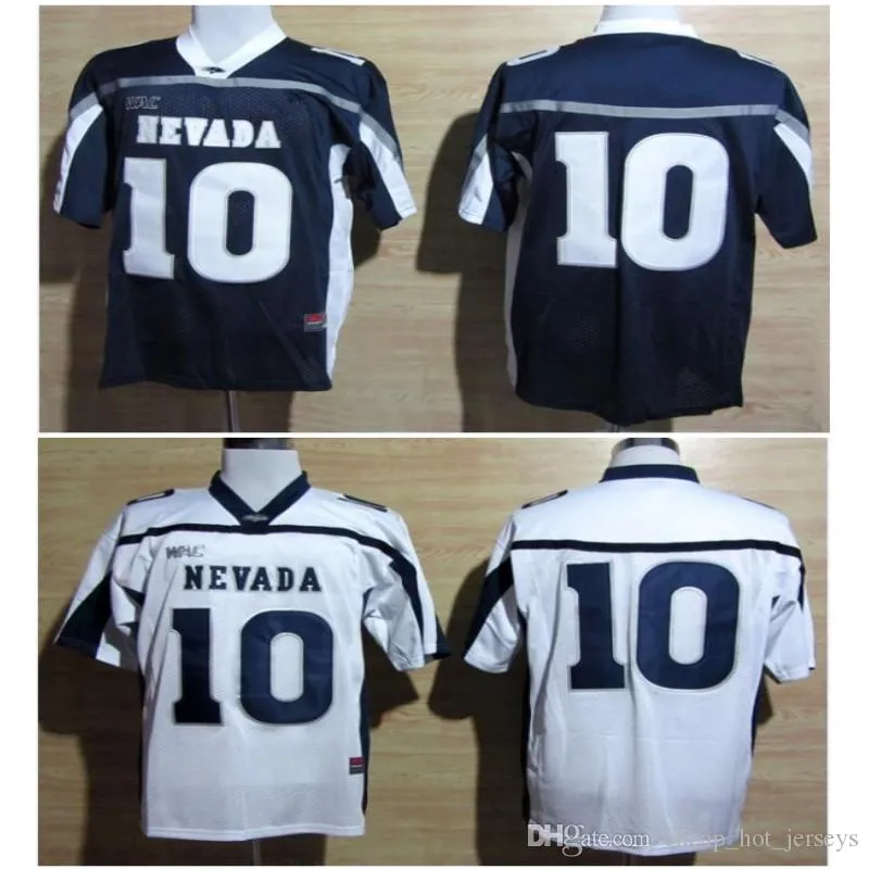 Nevada Wolf Pack College Jersey Mens College Nevada Wolf Pack 10 Colin Kaepernick Bleu Blanc Football Maillots