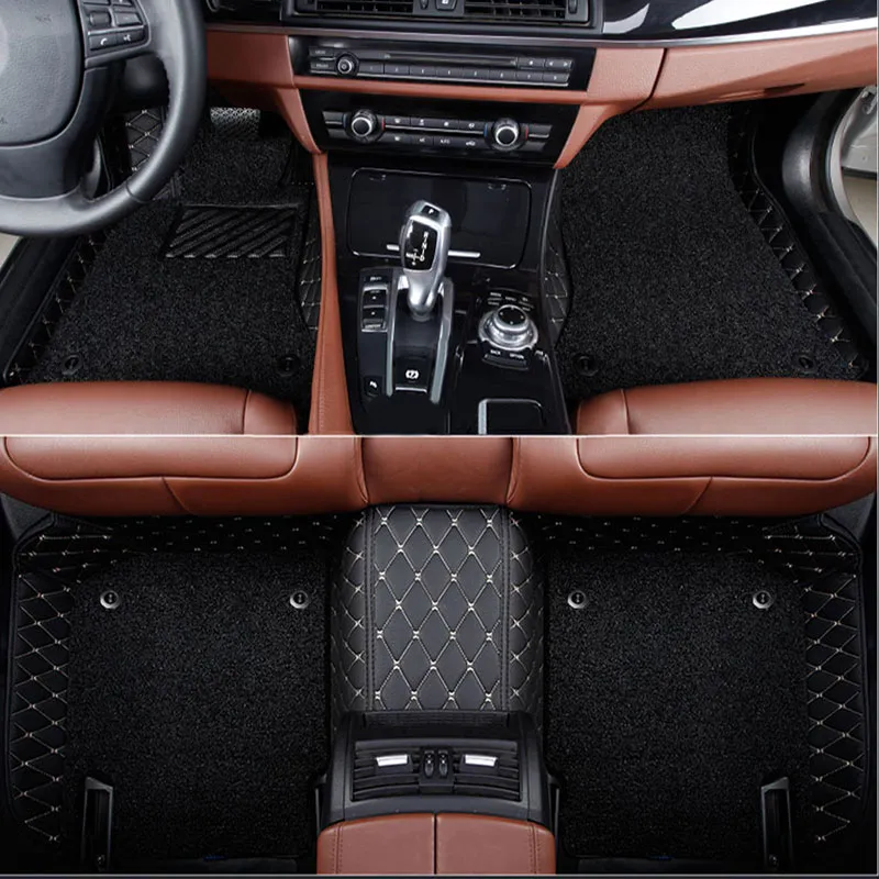 Tapis de sol de voiture en cuir personnalisés, housses de style, tapis  imperméables, accessoires intérieurs, BMW