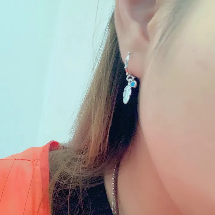 Feather on sale earrings pandora