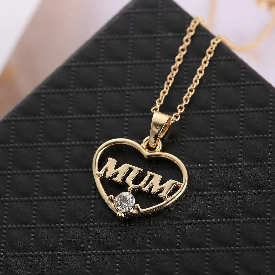 Mama-Liebe-Herz-Halskette, liebevolles Muttertagsgeschenk, Mutter-Schmuck zwischen Mutter und Tochter, wunderschöne Halskette, Pullover-Kette, Halsketten