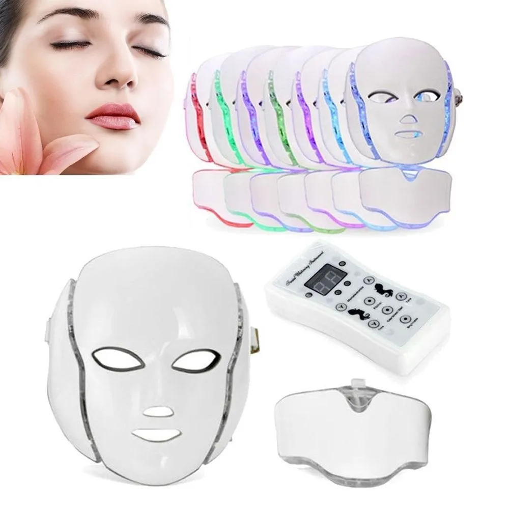 7 Färg LED-ansiktsmask - Photon Light Therapy för frisk hudföryngring - Ansiktsvård Anti-Aging Beauty Machine