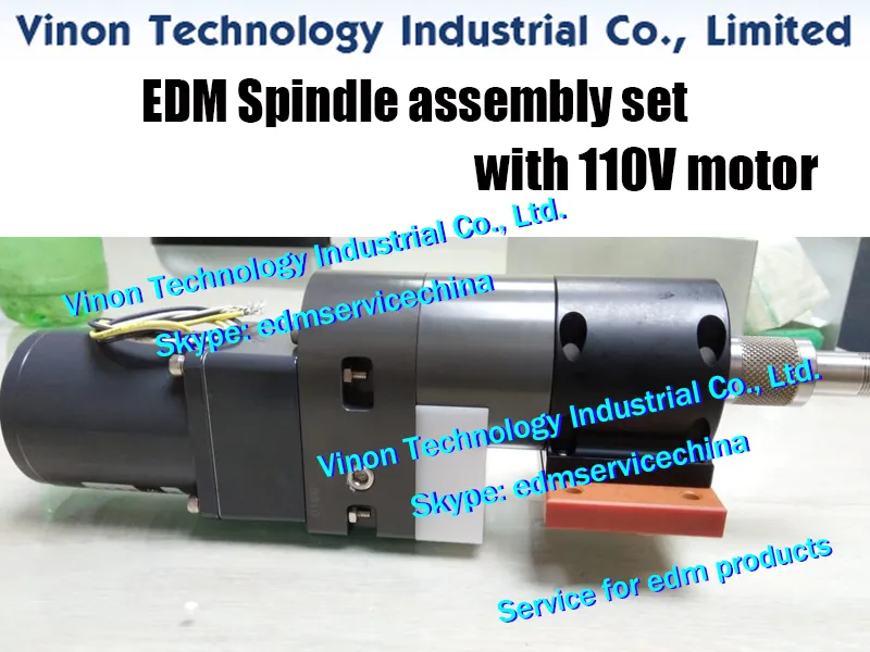 edm Spindle assembly set with 110V Motor for DD703 Super drill EDM machine, CNC smalll hole edm drilling DD703 DK703