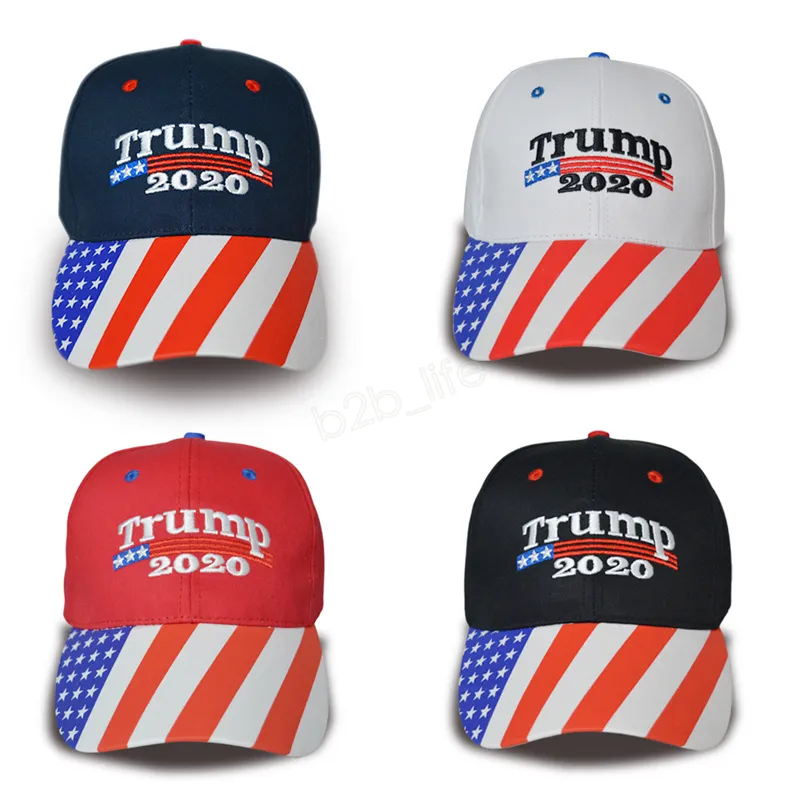 Donald Trump 2020 Baseball Cap Make America Great Again hat Star Stripe USA Flag print sports outdoor cap LJJA2954