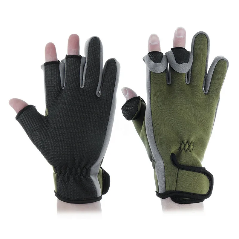 Professional Non Slip Winter Fishing Hiking Gloves Windproof, Waterproof &  Breathable With 2 Fingers For Ice Fishing And Appearing Neoprene Camo From  Virson, $4.33