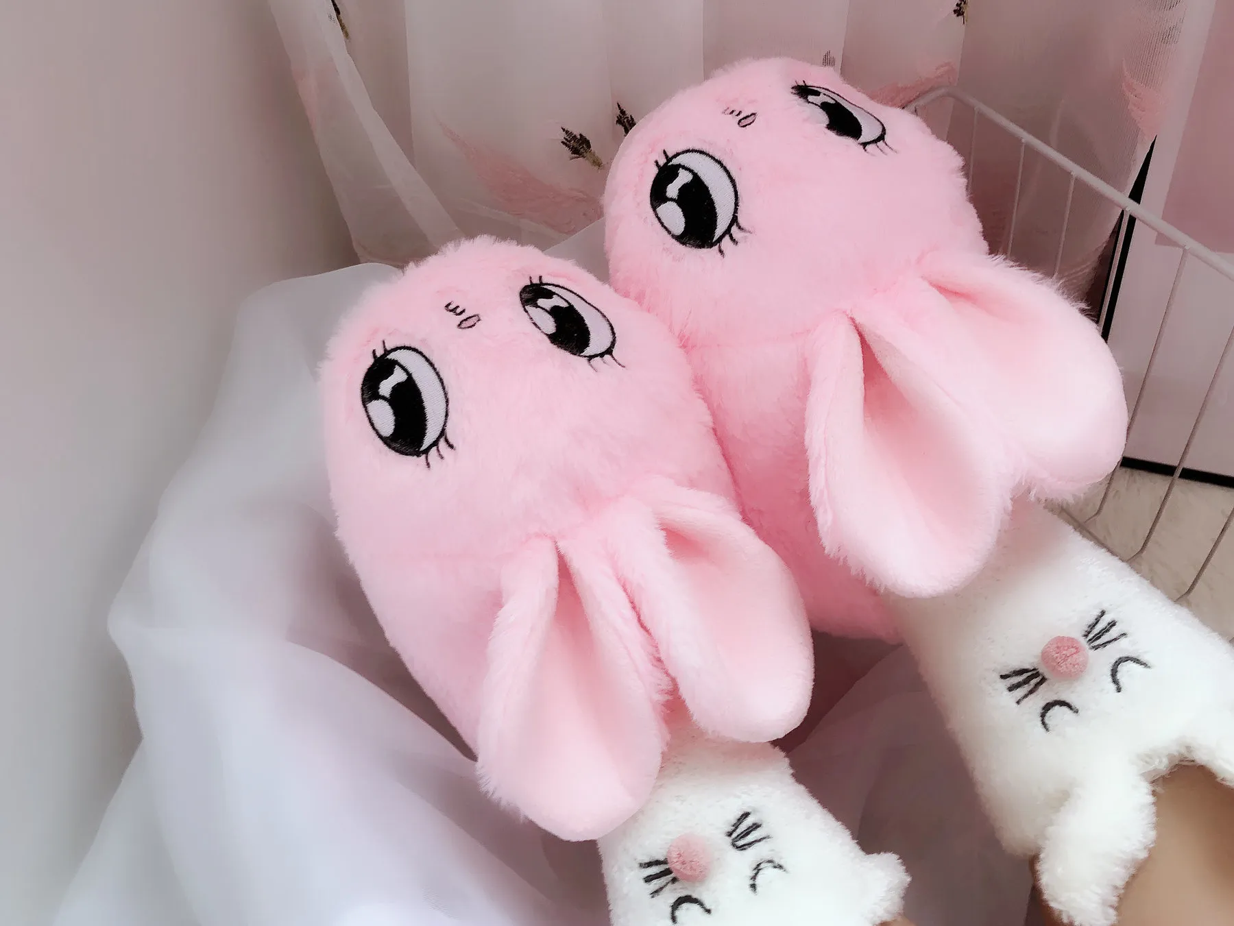 Millffy Cute Pink Rabbit Gray Bunny Slipper Cartoon... From Luo06, $13. ...