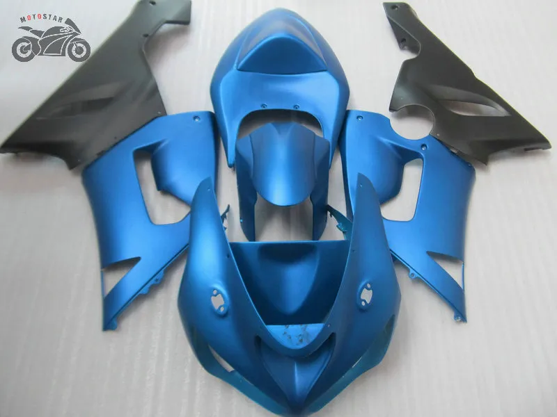 Personnaliser les carénages chinois pour Kawasaki 2005 2006 ZX6R Ninja ZX 636 ZX 6R 05 06 ZX-6R bleu mat carénage de moto bodykit TV16