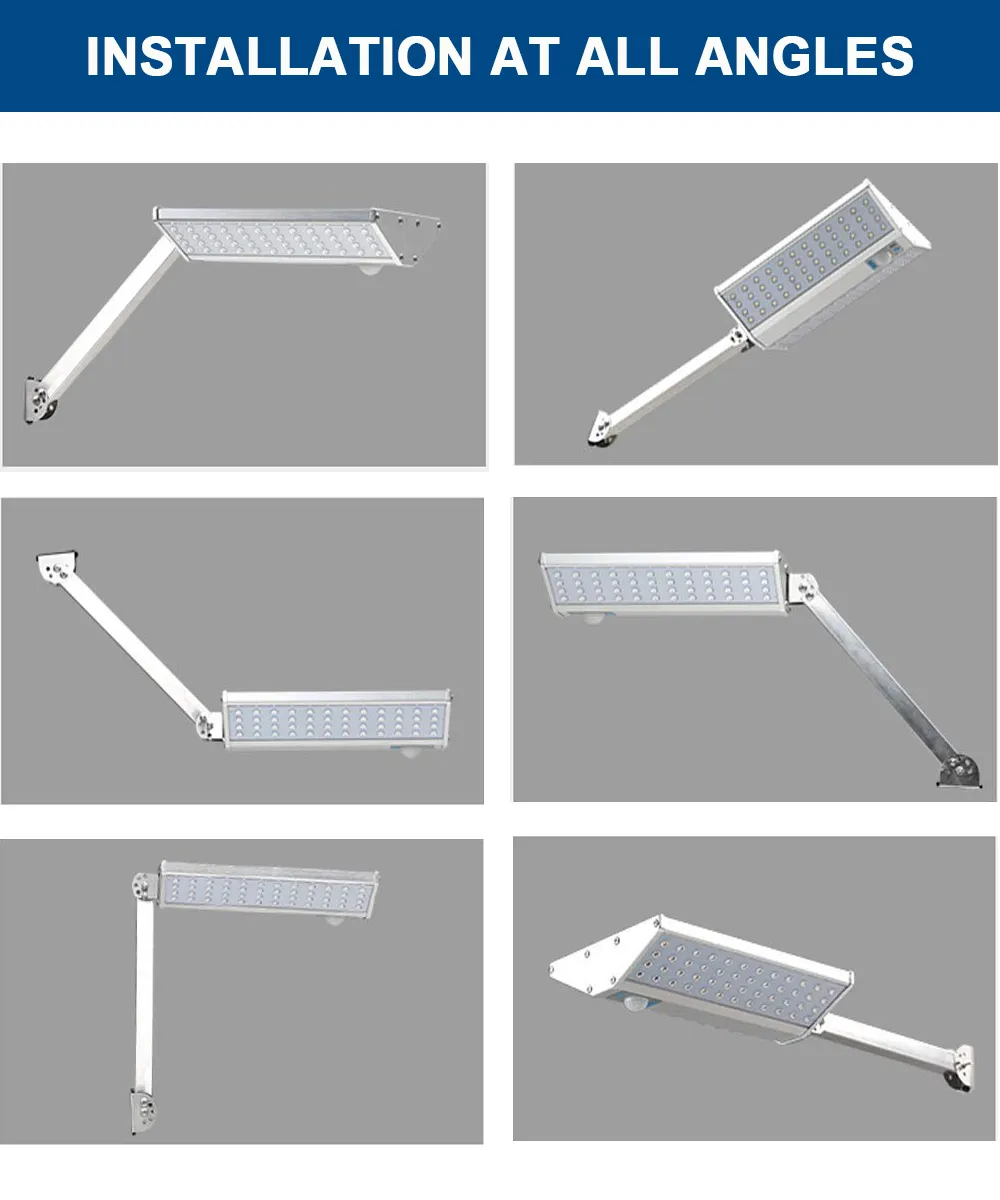 10W 30W 50W V-förmige Outdoor-Garten-Park-Straßen-Weg-wasserdichte Solarenergie-LED-Straßenlaterne mit Fernbedienung + US-Lager