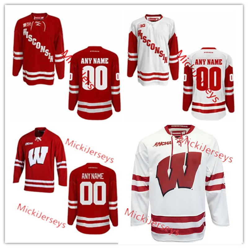 Encargo Para Hombre Wisconsin Badgers Hockey Jersey Trent Frederic