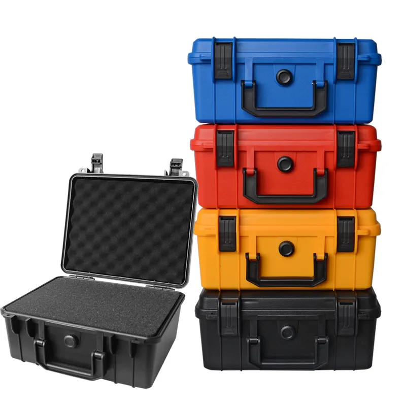 280x240x130mm Safety Instrument Tool Box ABS Plastic opslag Toolbox Verzegelde Waterdichte Tool Case Box met schuim binnen 4 Kleur