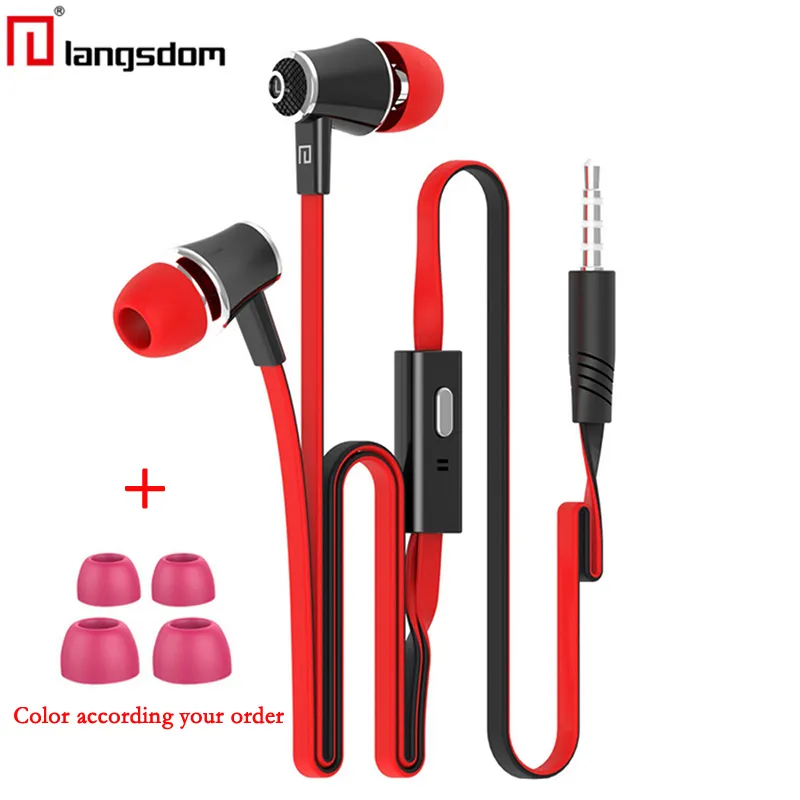 Originele Langdom JM21 Oortelefoons met Mic Super Bass Oortelefoon Headset voor iPhone 6 6S Xiaomi Sumssung S8 Plus Oortelefoon