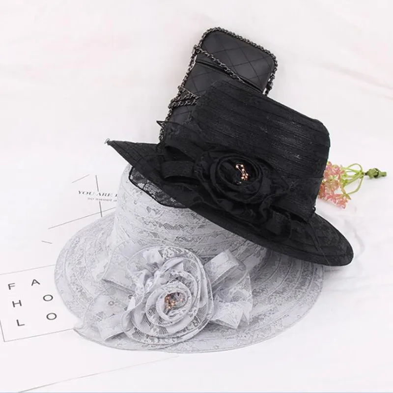 Dafunna Donne Cappello Tesa Larga Pieghevole Organza Cappello Di Estate - Foto 9