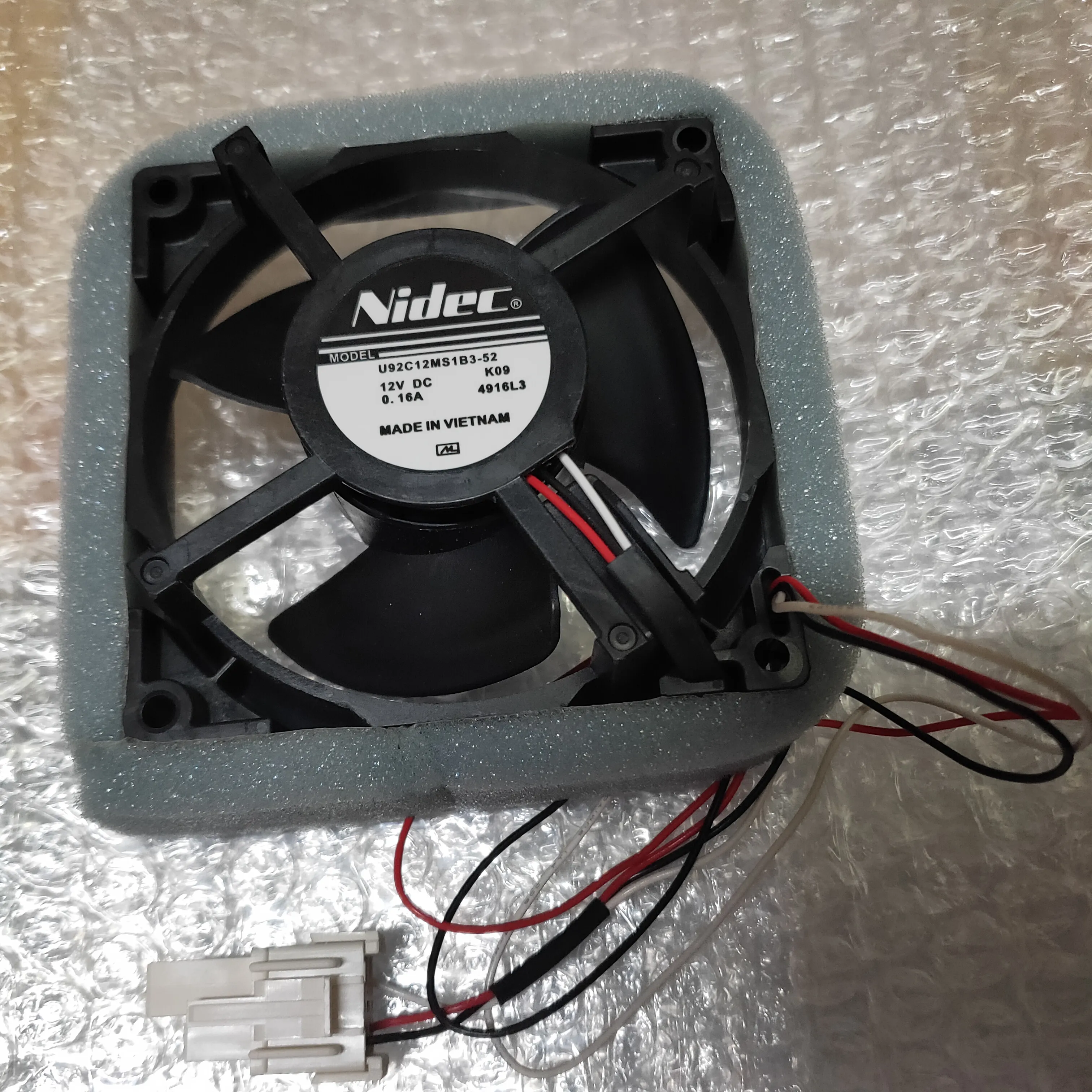 Gratis verzending gekoeld koelventilator nieuw origineel voor NIDEC 9 cm U92C12MS1B3-52 12V 0.16A Waterdichte koeler