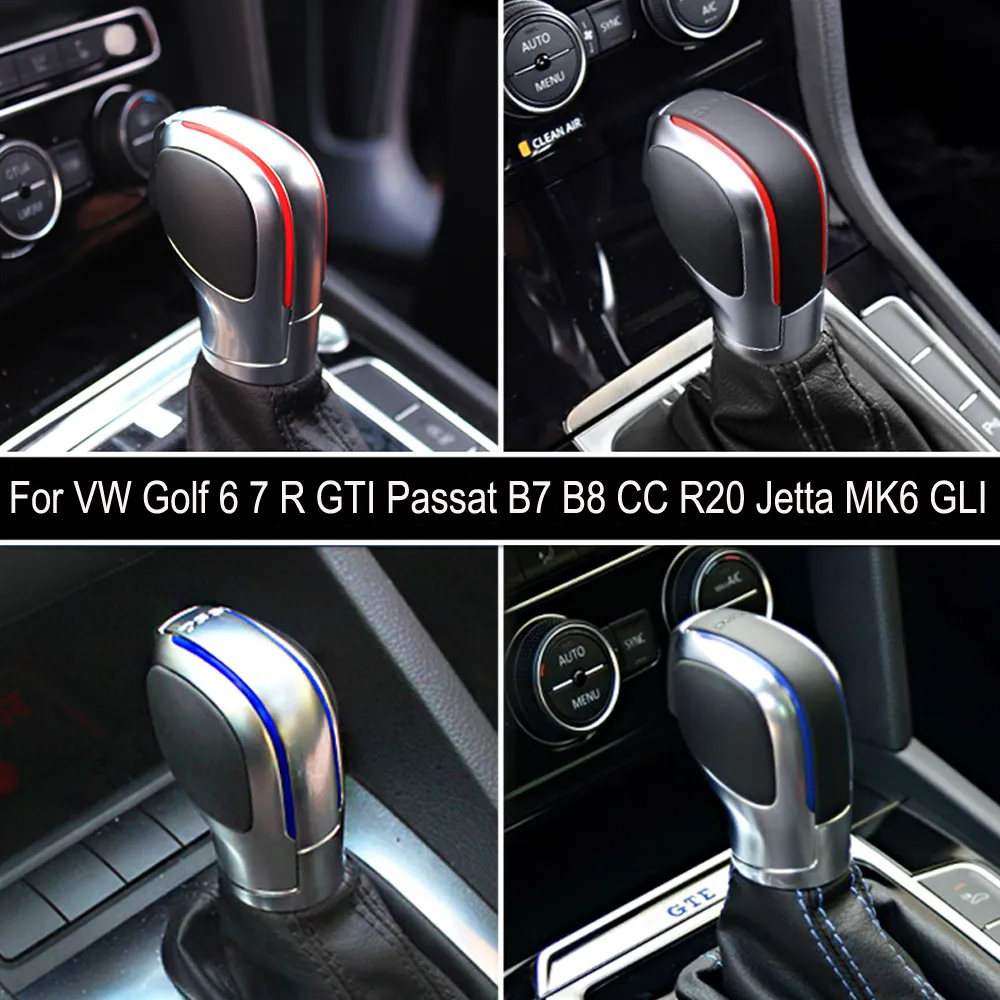 POMMEAU DE LEVIER DE VITESSE,GTI black--Levier de changement de vitesse  universel en aluminium 5/6, M/T pour VW GTI Jetta Golf, pour