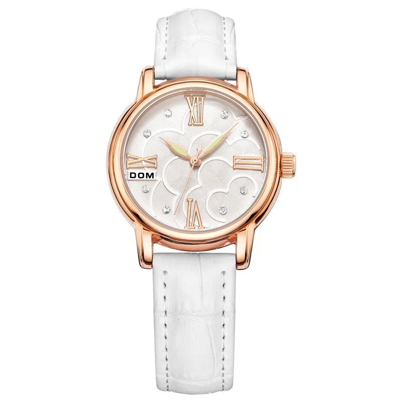 Horloge vrouwen Dom merk elegante retro horloges mode dames quartz horloges klok vrouwen casual lederen vrouwen polshorloges G-1028