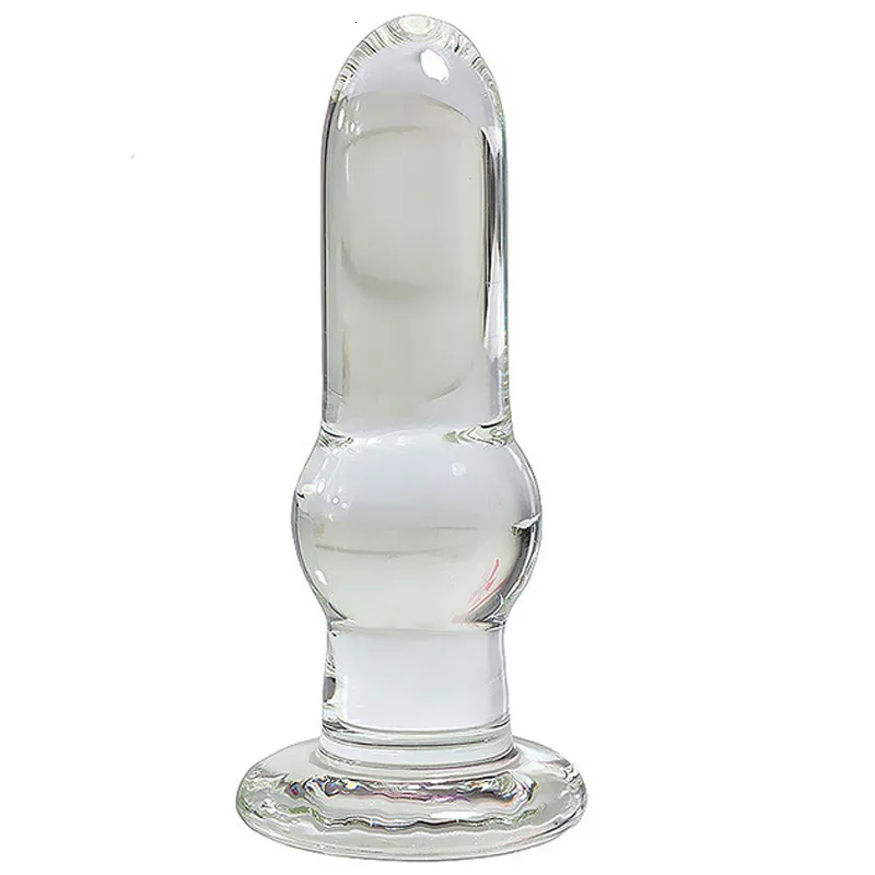 Transparente Glas Anal Plug 13 * 4 cm Anal Dilatator Dildo G-punkt Stimulator Butt Plugs Glasdildos Für Frauen Buttplug Sexspielzeug Y191028