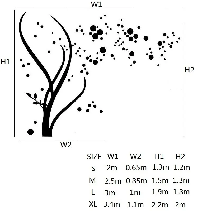 Modern Tree Mirror Crystal Acrylic Blossom Tree Wall Stickers Living
