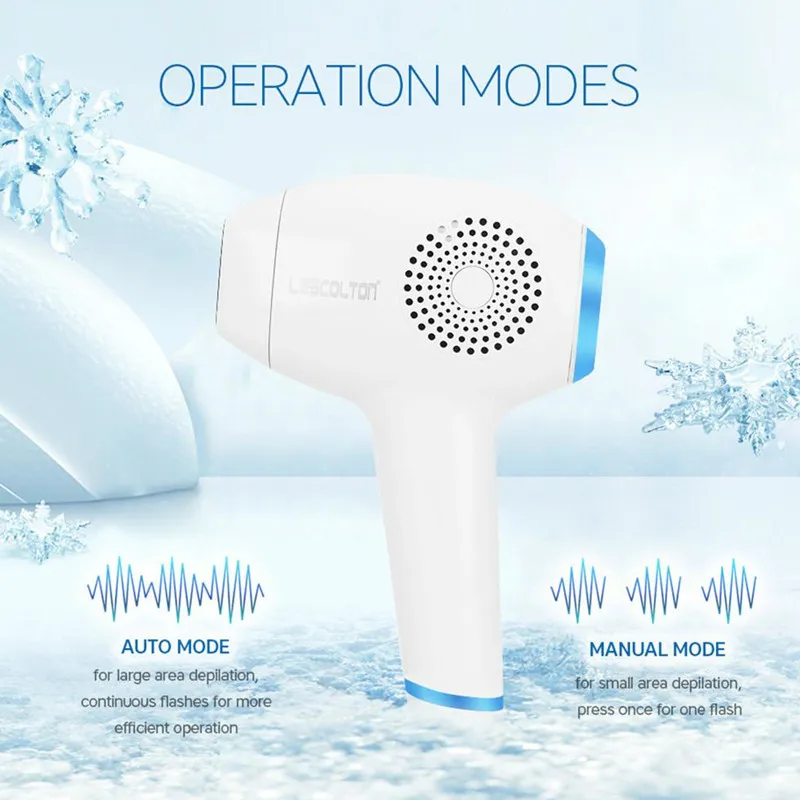 350000 Flashes Ice Cool Epilator Mini Electric IPL Hair Removal Photon Rejuvenation LCD Screen Laser Depilatory Photoepilator