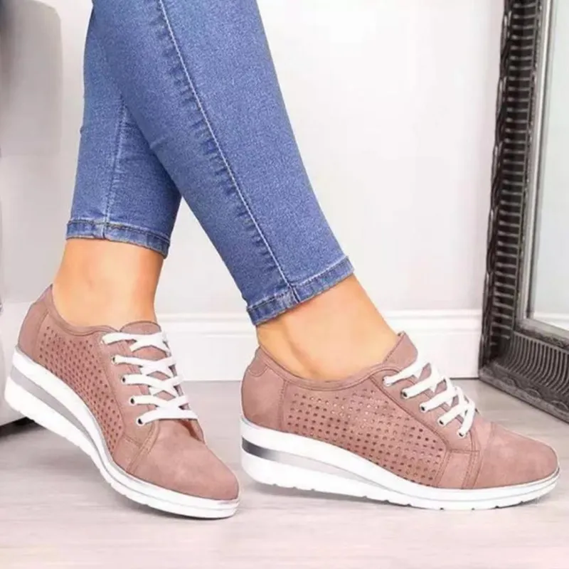 Big cheap heel trainers