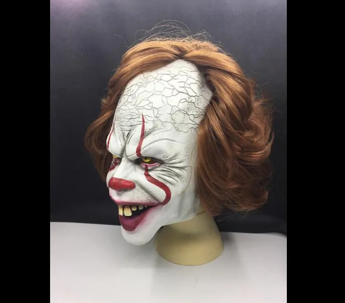 Maschera Halloween Pennywise – Clown Horror, Lattice, Colore Bianco, Unisex Adulto - 3