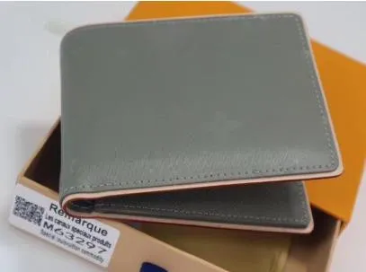 luksusowy skórzany portfel z nadrukiem kwiatowym dla mężczyzn Fashion Designer Card ID Holder portfele męskie z pudełkiem