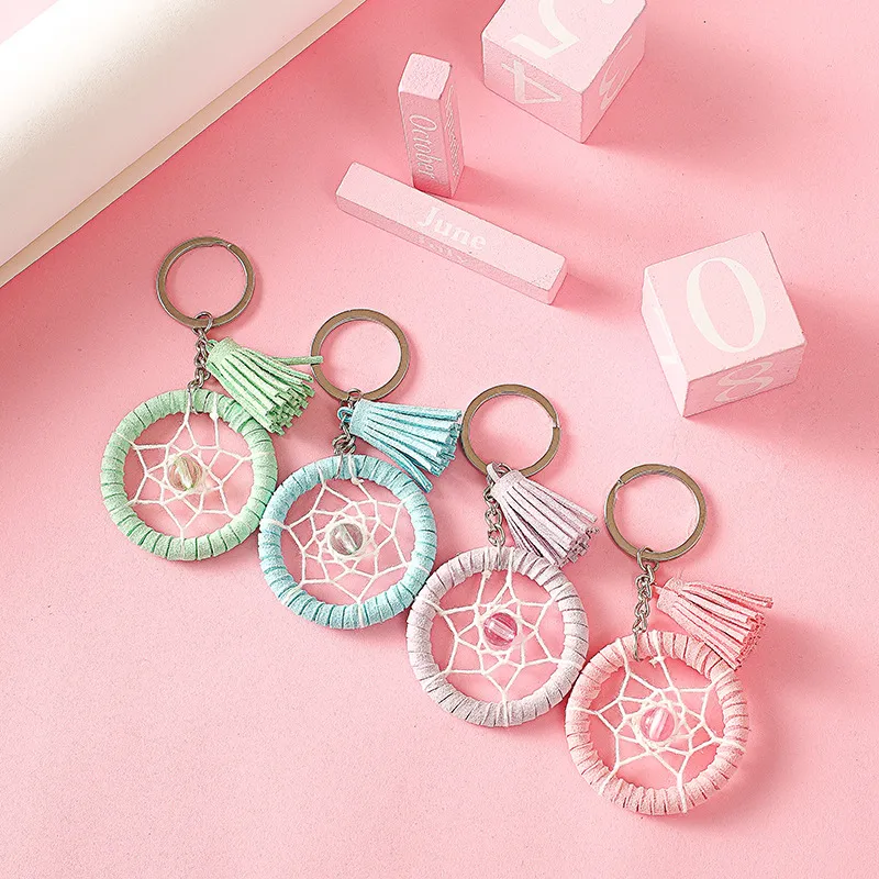 Dream Catcher Key Catena Creative Handmade Portachiavi Ragazza Borse Decorative Ciondolo Charm Bella portachiavi per donna